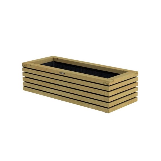 Elan Bloembak, 120 x 50 x 30 cm, groen geïmpregneerd.