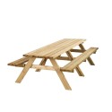 Picknicktafel Lange Jan, 42 mm dik, bladmaat 300x70 cm.