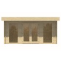 Blokhut Nette 500x380 cm Luifel 120 cm