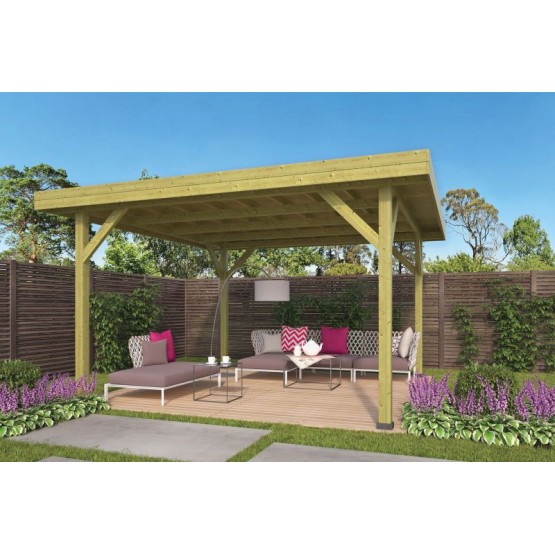 Prieel Summer Plat Dak 445x445 cm Compleet