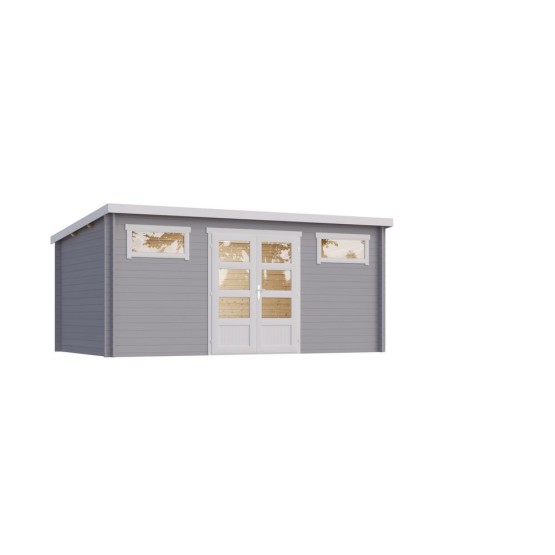 Tuinhuis Helden 34 mm, 500x300 cm  Lightgrey-White