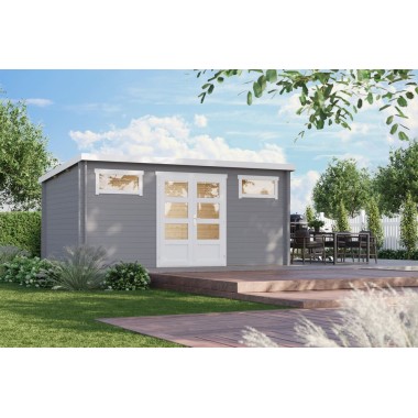 Tuinhuis Helden 34 mm, 500x300 cm  Lightgrey-White