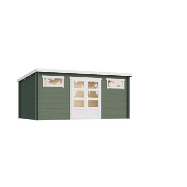 Tuinhuis Helden 34 mm, 500x300 cm Greengrey-White