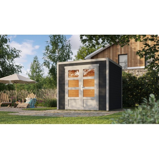 Tuinhuis Mesch 1  250x250 cm Darkgrey-Lightgrey