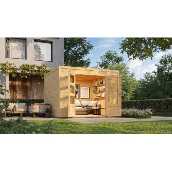 Tuinhuis Mesch 2  28 mm,  300x300 cm Blank