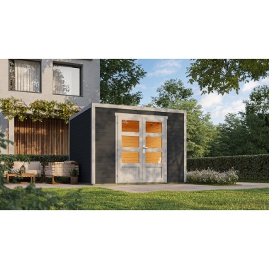 Tuinhuis Mesch 2  300x300 cm Darkgrey-Lightgrey