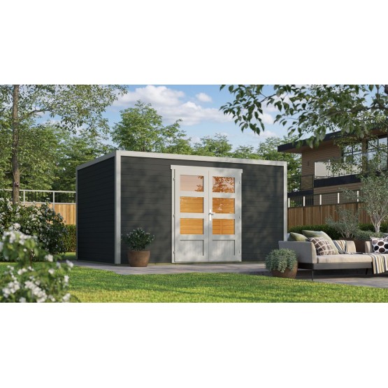 Tuinhuis Mesch 3  300x300 cm Darkgrey-Lightgrey