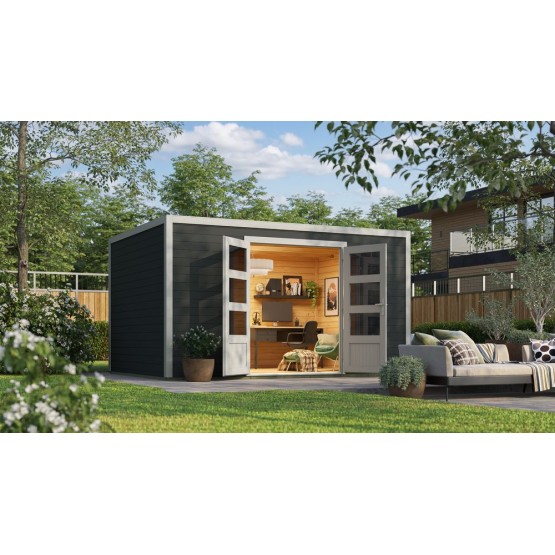 Tuinhuis Mesch 3  300x300 cm Darkgrey-Lightgrey