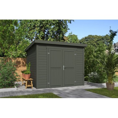 Blokhut Roos 4  250x250 cm 28mm Green Grey