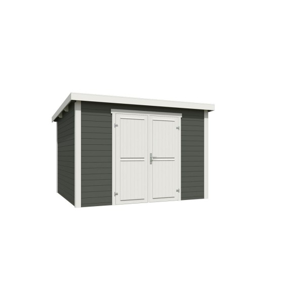 Blokhut Roos 5  300x250 cm 28mm Green Grey-Wit