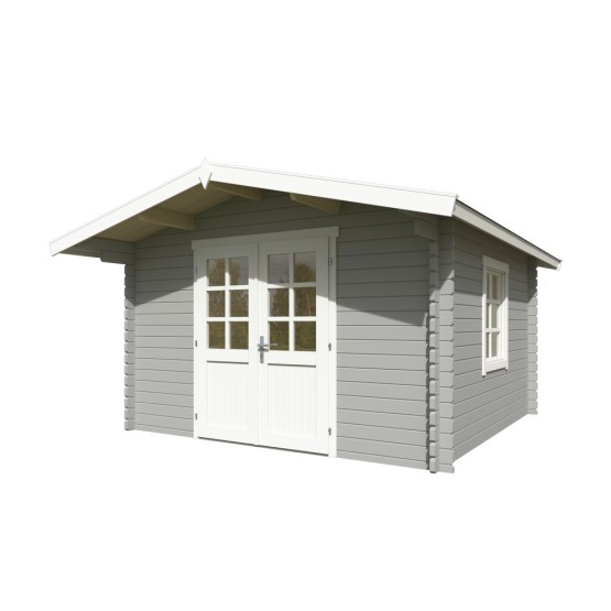 Blokhut Beesel 1  40 mm, 350x350 cm Lightgrey-White