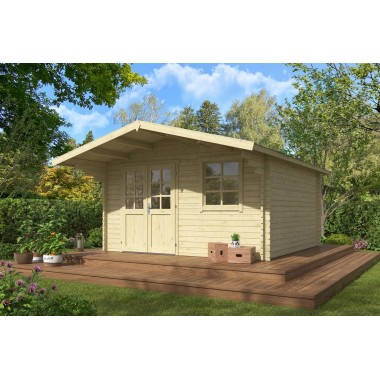 Blokhut Beesel 2  40 mm, 410x410 cm Blank