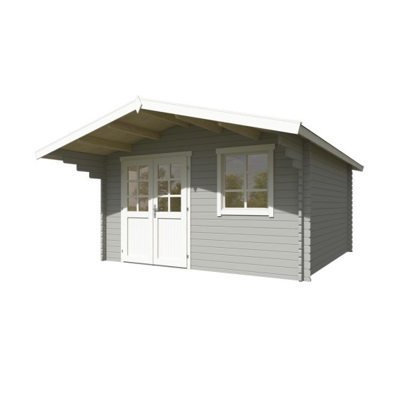 Blokhut Beesel 2  40 mm, 410x410 cm Lightgrey-White