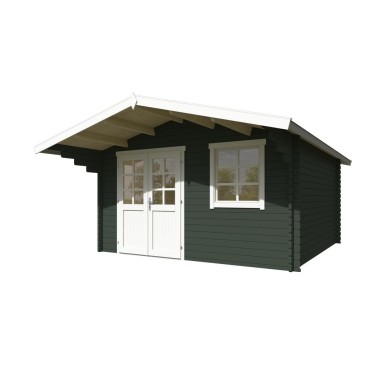 Blokhut Beesel 2  40 mm, 410x410 cm Greengrey-White