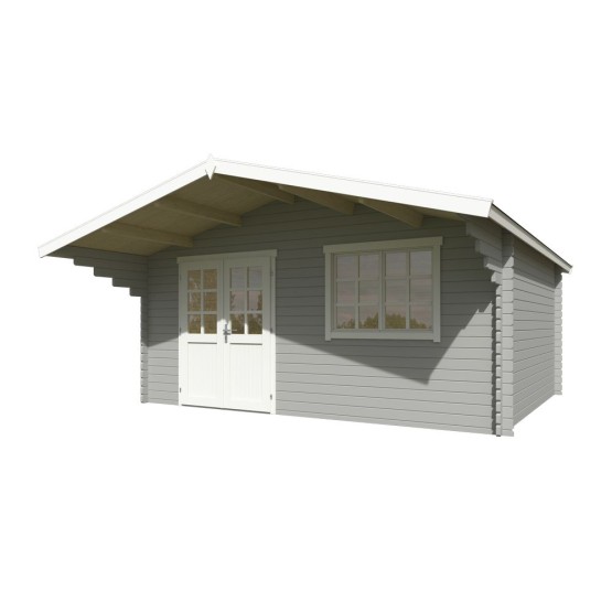 Blokhut Beesel 3  40 mm, 505x410 cm Lightgrey-White