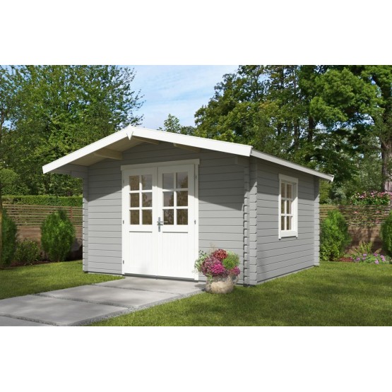 Blokhut Beesel 3  40 mm, 505x410 cm Lightgrey-White