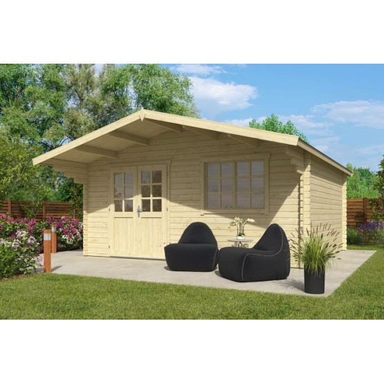 Blokhut Beesel 4  40 mm, 505x445 cm Blank