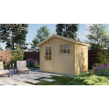 Blokhut Sten 28 mm, 295x200 cm Blank