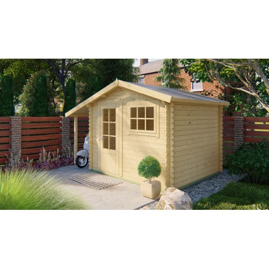 Blokhut Lars 28 mm, 300x260 cm Blank