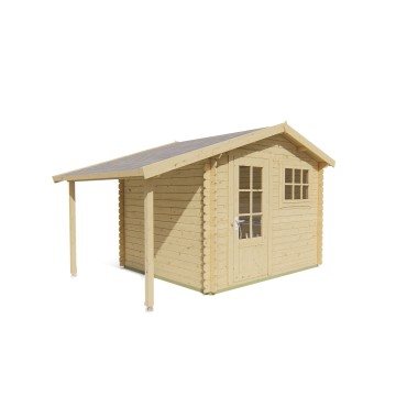 Blokhut Lars 28 mm, 300x260 cm Blank