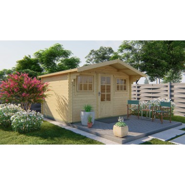 Blokhut Mika 28 mm, 380x300 cm Blank