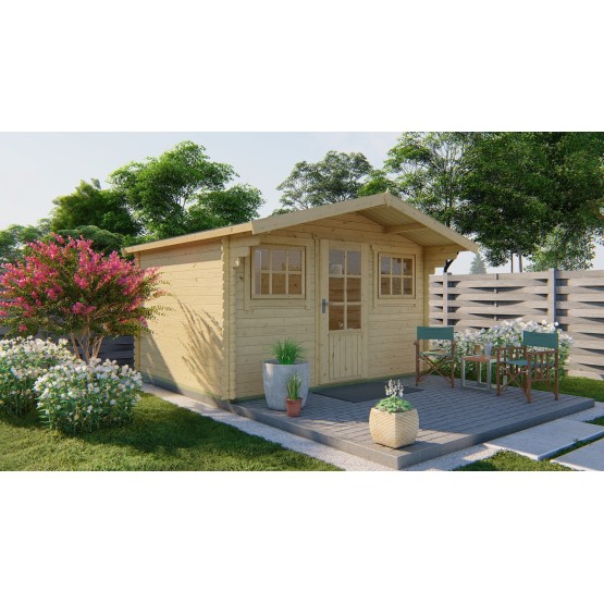 Blokhut Mika 28 mm, 380x300 cm Blank