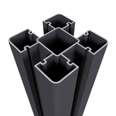 NewTechWood aluminium paal zwart 8x8x270 cm 