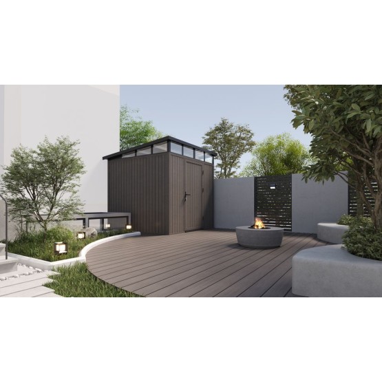 Composiet Tuinhuis 220x210 cm, Hoogte 226,5 cm Silver Gray