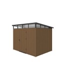 Composiet Tuinhuis 283x210 cm,  Hoogte 226,5 cm Teak