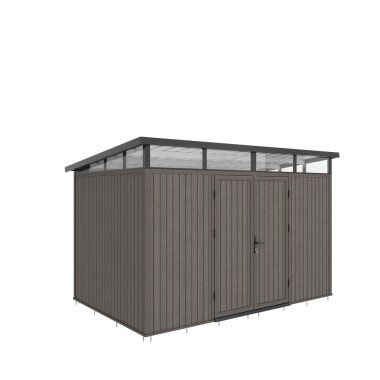 Composiet Tuinhuis 344x210 cm,  Hoogte 226,5 cm Silver Gray