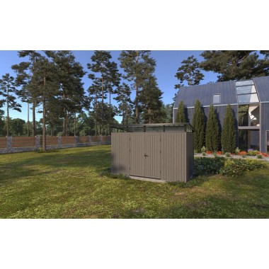 Composiet Tuinhuis 344x210 cm,  Hoogte 226,5 cm Silver Gray
