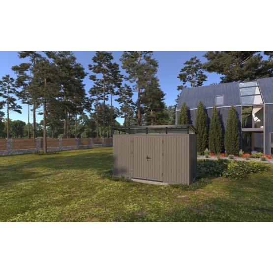 Composiet Tuinhuis 344x210 cm,  Hoogte 226,5 cm Silver Gray