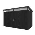 Composiet Tuinhuis 344x210 cm,  Hoogte 226,5 cm Ebony Zwart