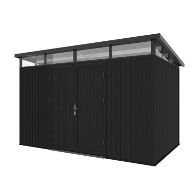 Composiet Tuinhuis 344x210 cm,  Hoogte 226,5 cm Ebony Zwart