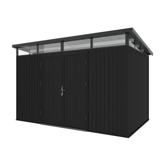 Composiet Tuinhuis 344x210 cm, Hoogte 265 cm Ebony Zwart