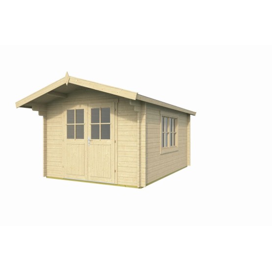 Blokhut Kyll 300x400 cm Luifel 70 cm, 34 mm Blank