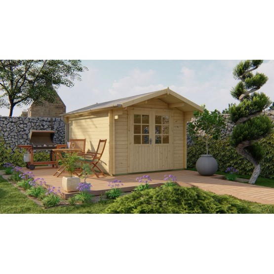 Blokhut Kyll 300x400 cm Luifel 70 cm