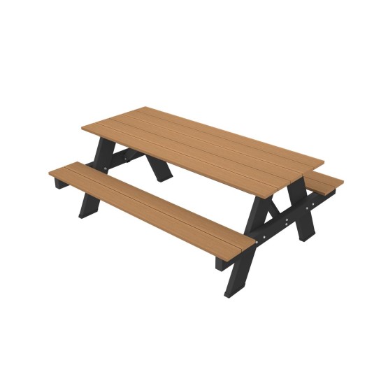 Picknicktafel NewTechWood Teak met zwart Alu Onderstel