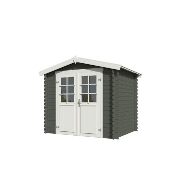 Blokhut Swalmen 250x195 cm Geverfd Carbon Grey-Wit