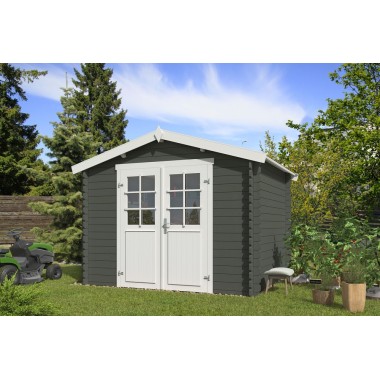 Blokhut Nuth 295x250 cm Geverfd Carbon Grey-Wit