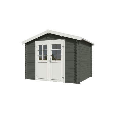 Blokhut Nuth 295x250 cm Geverfd Carbon Grey-Wit