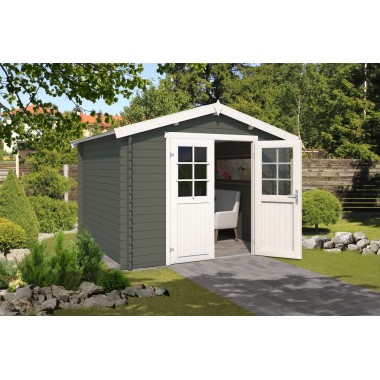Blokhut Nuth 295x295 cm Geverfd Carbon Grey-Wit