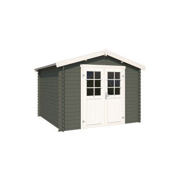 Blokhut Nuth 295x295 cm Geverfd Carbon Grey-Wit