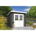 Blokhut Elsloo 250x195 cm Geverfd Green Grey-Wit