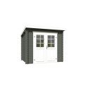 Blokhut Elsloo 250x195 cm Geverfd Carbon Grey-Wit