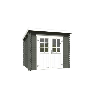 Blokhut Elsloo 250x195 cm Geverfd Carbon Grey-Wit