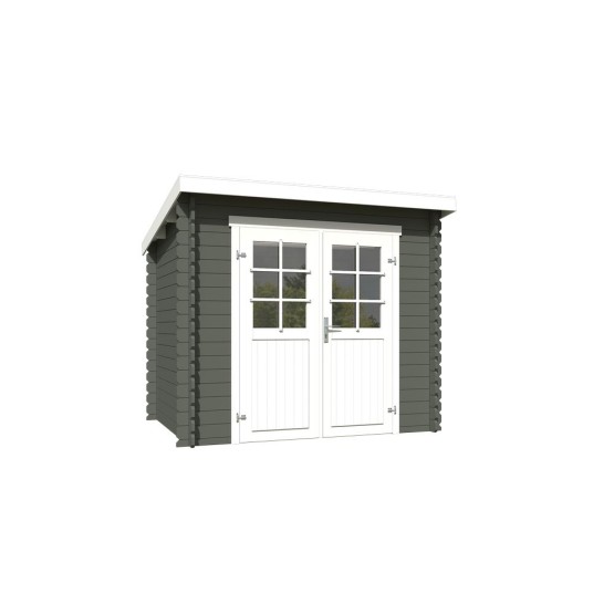 Blokhut Elsloo 250x195 cm Geverfd Green Grey-Wit
