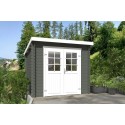 Blokhut Elsloo 250x250 cm Geverfd Carbon Grey-Wit