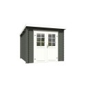 Blokhut Elsloo 250x250 cm Geverfd Carbon Grey-Wit