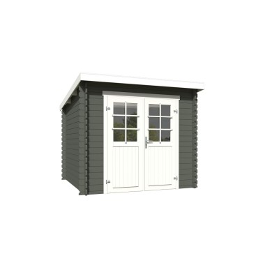 Blokhut Elsloo 250x250 cm Geverfd Carbon Grey-Wit